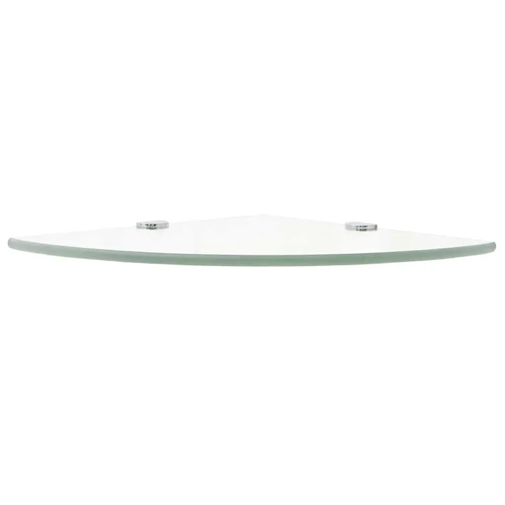 Corner Wall Shelf Set with Chrome Supports
