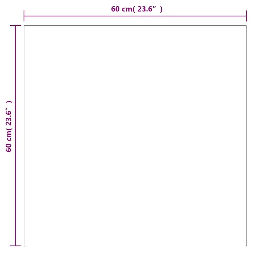 Square Wall Mirror Glass 60x60 cm Silver