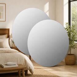 Stylish 60 cm Silver Round Mirrors for Home Décor