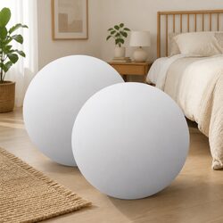 Premium 70 cm Silver Round Wall Mirrors - Set of 2