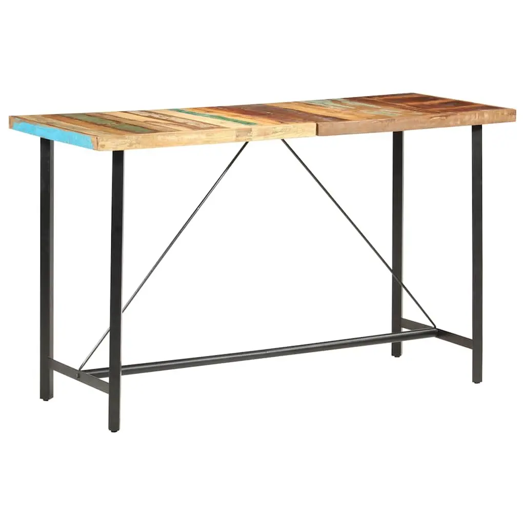 Solid Wood 9-Piece Bar Set with Industrial Style