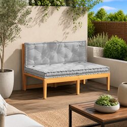 Durable Cotton Grey Pallet Floor Cushions – 2 Pack