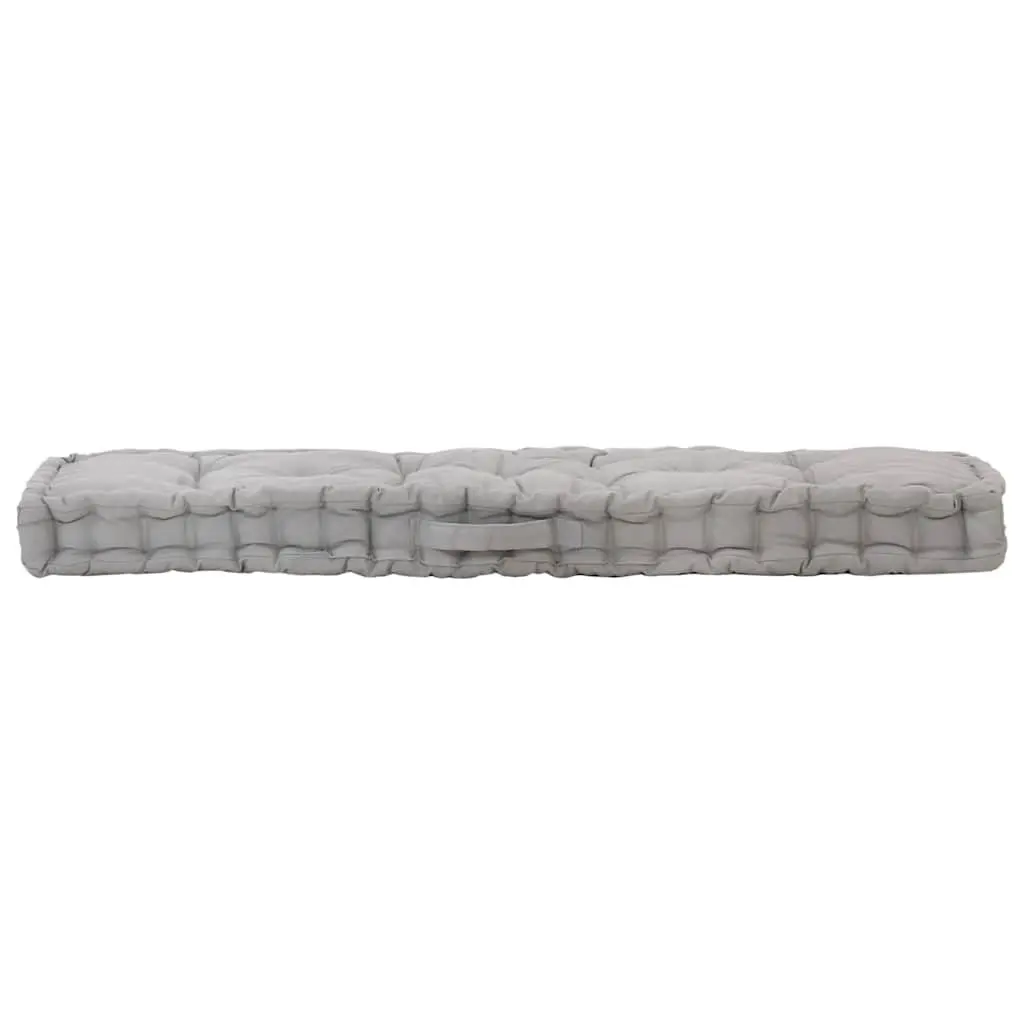 Pallet Floor Cushions 2 pcs Cotton Grey Garden Sofa Seat Pad Outdoor Decor