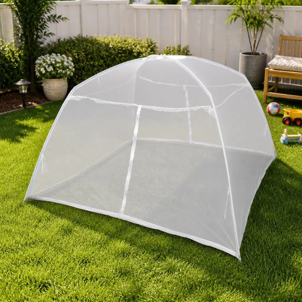 Outdoor Camping Tent with Fiberglass Poles and Mosquito Screen