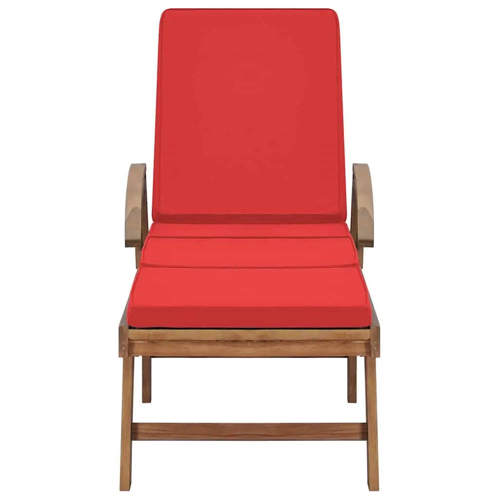 Sun Loungers Set with Cushions and Wheels