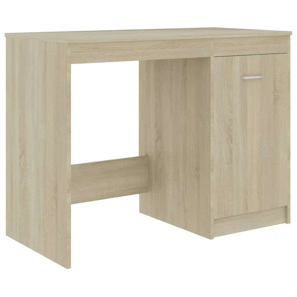 Engineered Wood Office Desk Brown 140x50x76cm