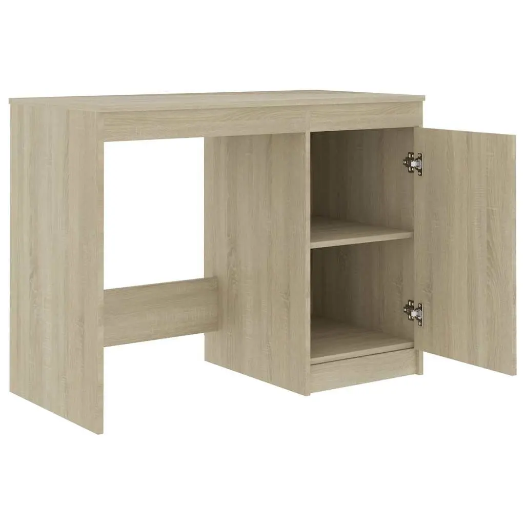Engineered Wood Office Desk Brown 140x50x76cm