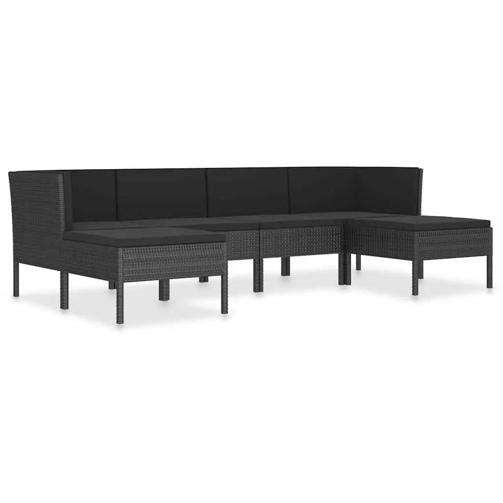 6-Piece Modular Garden Lounge Set with Cushions