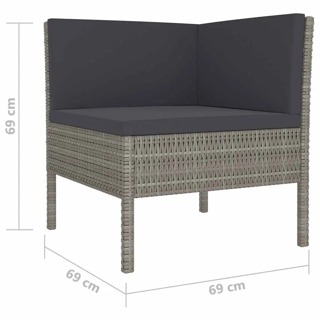 Outdoor 4-Piece Lounge Set in Grey