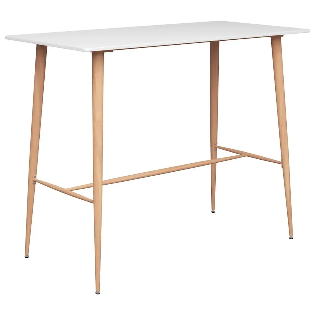 5-Piece White Bar Set with Stools