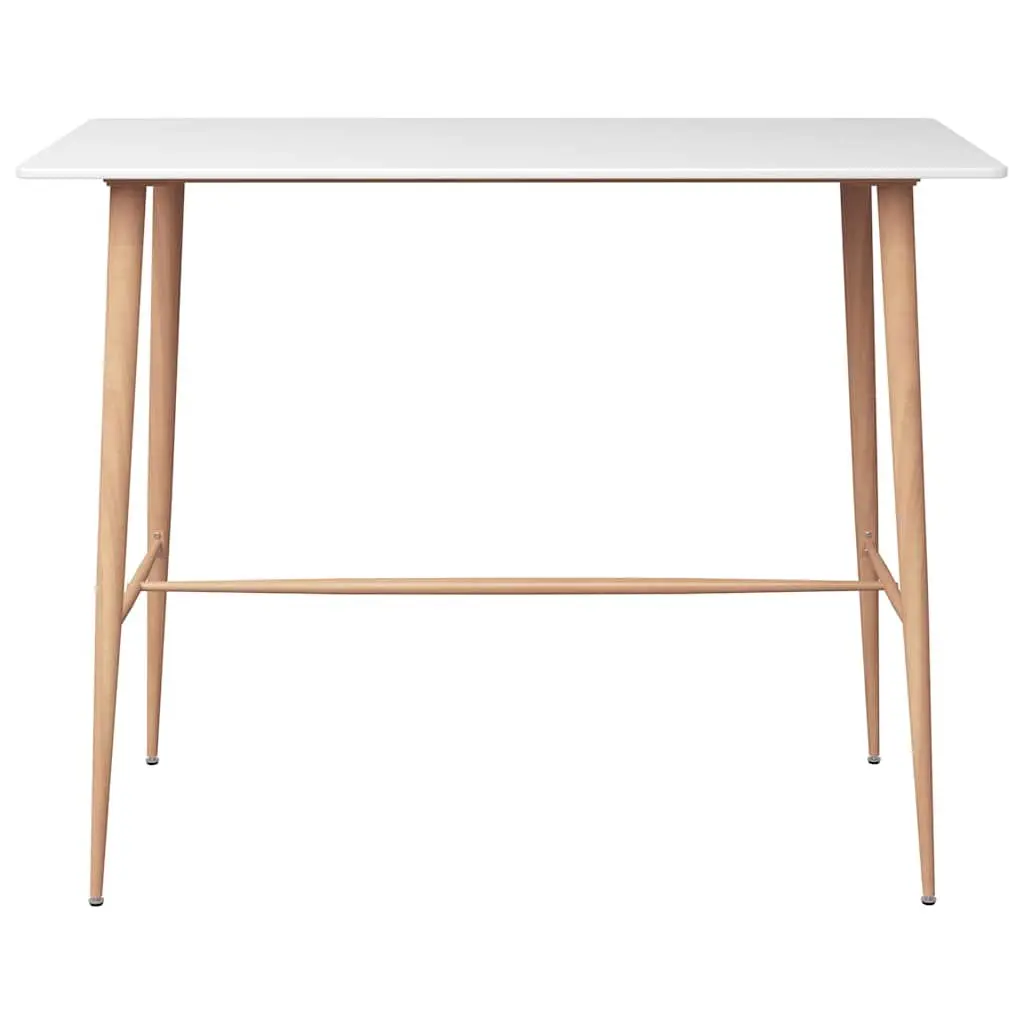 5-Piece White Bar Set with Stools