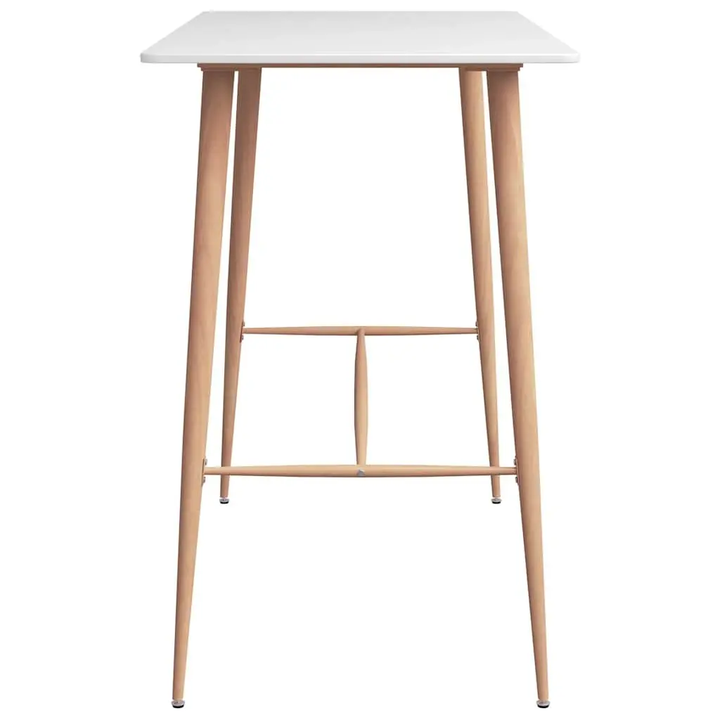 5-Piece White Bar Set with Stools