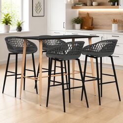 5 Piece Bar Set with Stools and Table for Modern Spaces