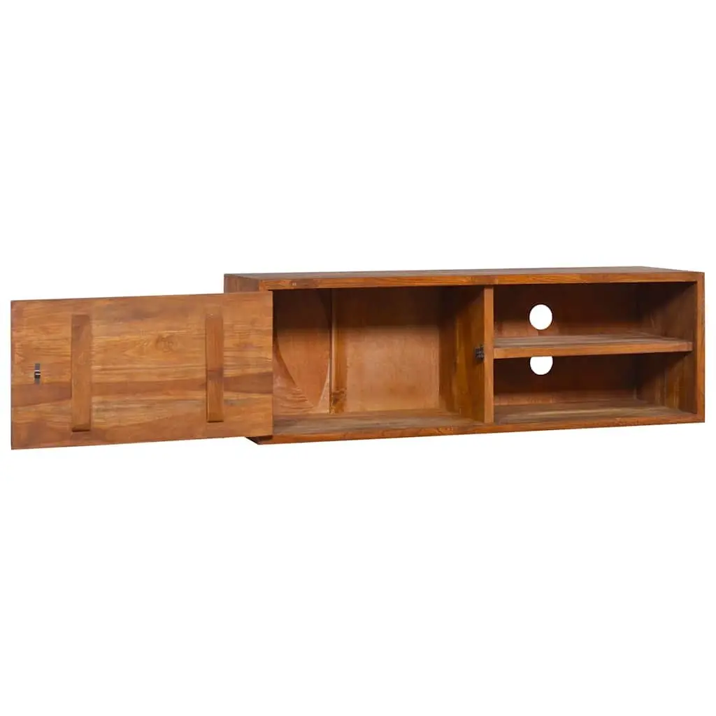 Solid Teak Wood Wall-Mounted TV Cabinet 180cm