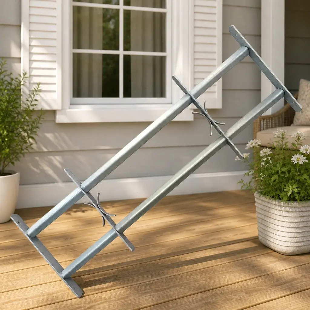 Adjustable Security Window Grilles 1000-1500mm Silver Steel