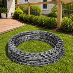 Durable Razor Wire Helical Coil Rolls - 2 Pack