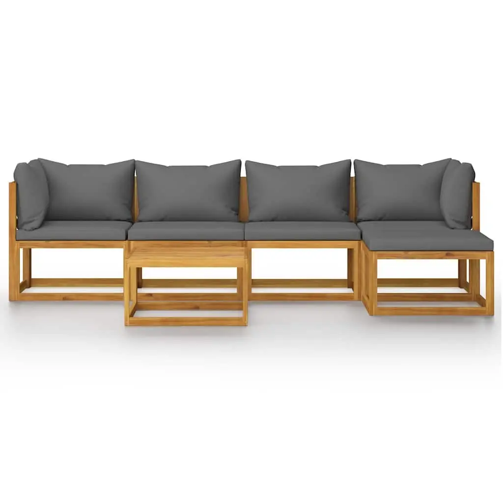 Outdoor Garden Lounge Set 7 Piece Patio Furniture Grey Sofa Coffee Table