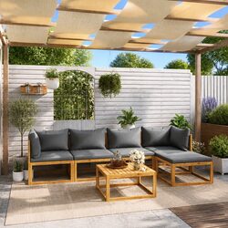 Stylish 6-Piece Outdoor Lounge Set with Acacia Wood