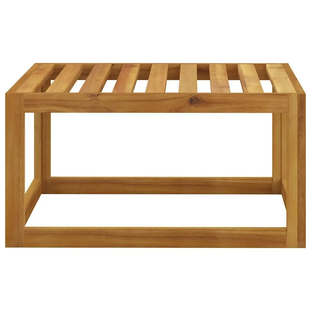 Garden Lounge Set Solid Acacia Wood 4 Piece Outdoor Furniture Patio Sofa Coffee Table Cream