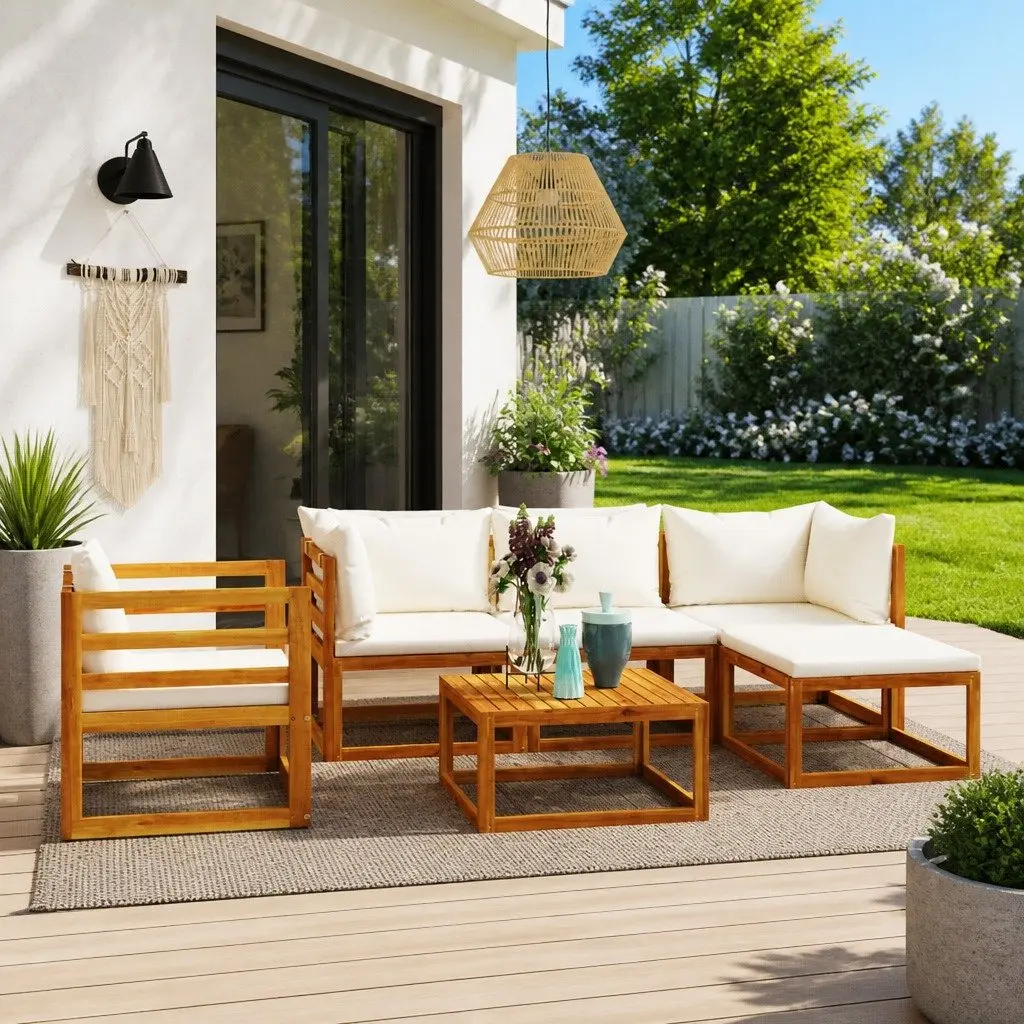 6 Piece Garden Lounge Set with Coffee Table