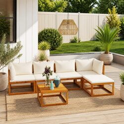 High-Quality 6 Piece Garden Lounge Set for Outdoor Living