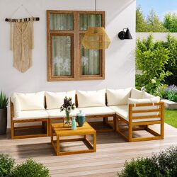 Durable 6 Piece Garden Lounge Set with Coffee Table