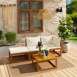 4-Piece Garden Lounge Set with Coffee Table