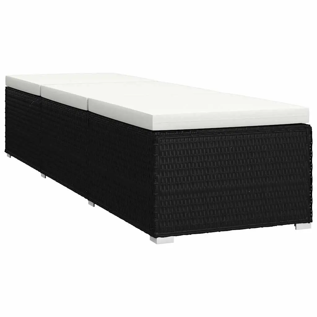 3-Piece Sun Lounger Set with Tea Table