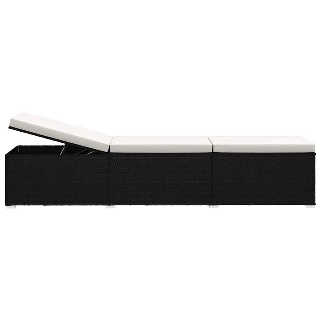 3-Piece Sun Lounger Set with Tea Table