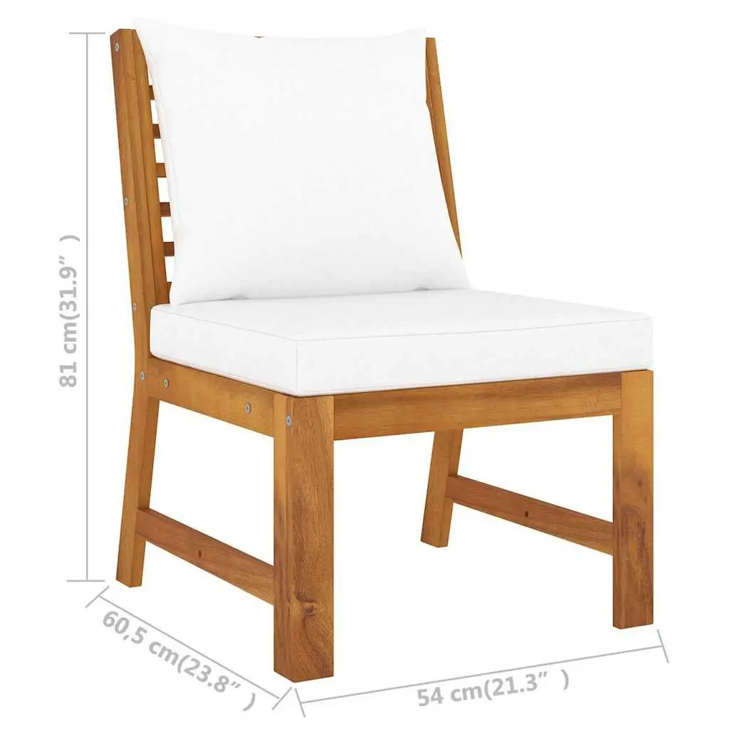 4 Piece Outdoor Sofa Set with Slatted Coffee Table
