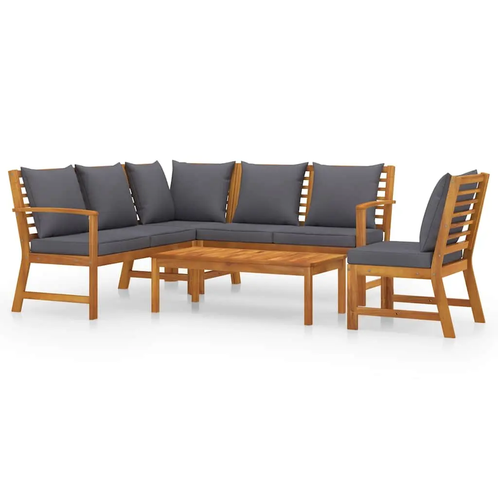 5 Piece Garden Lounge Set with Cushions