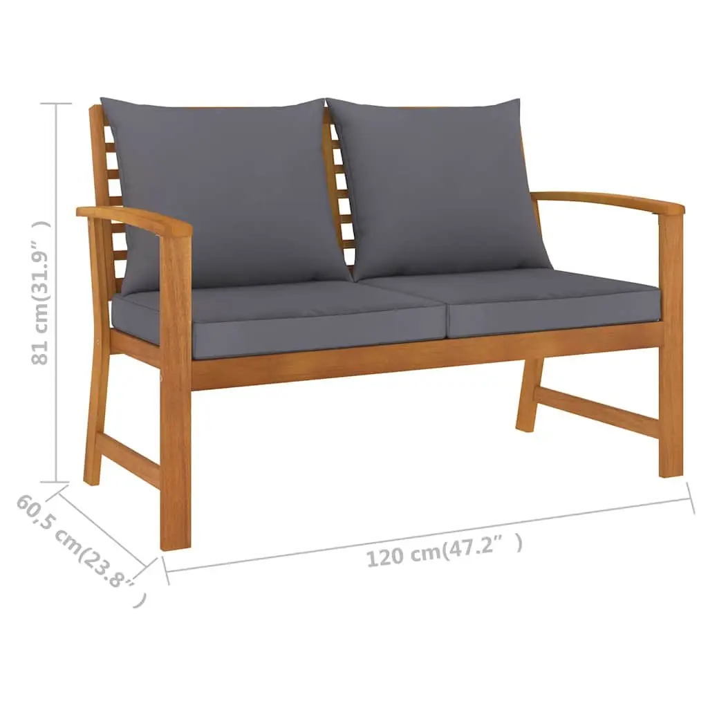 5 Piece Outdoor Garden Lounge Set with Acacia Wood Frame