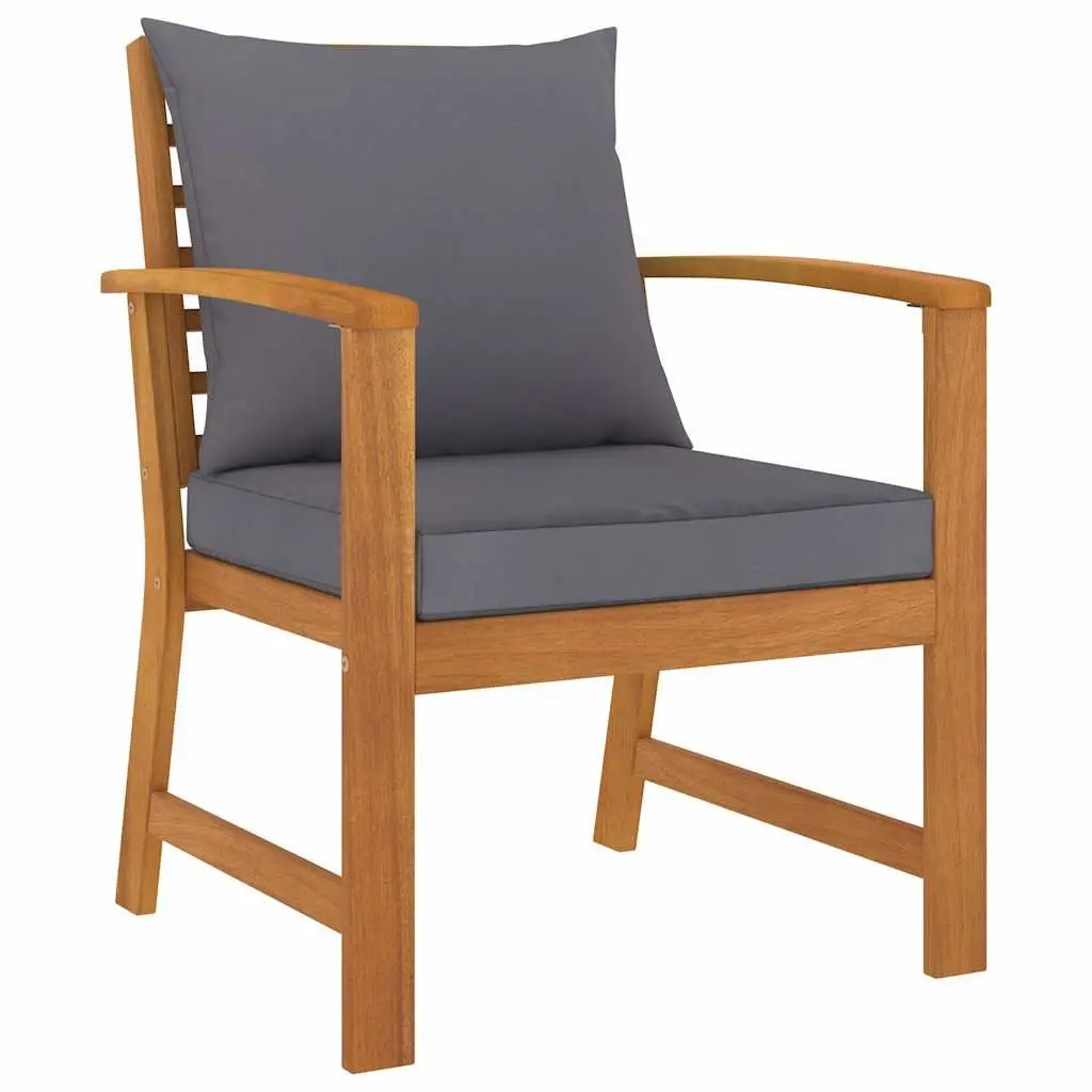 5 Piece Garden Lounge Set Acacia Wood Grey