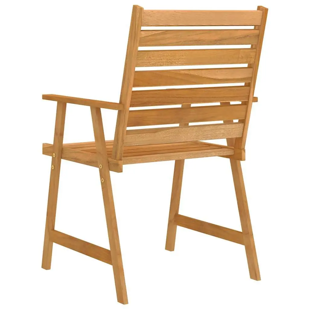 5 Piece Outdoor Dining Set with Solid Wood Table and Chairs