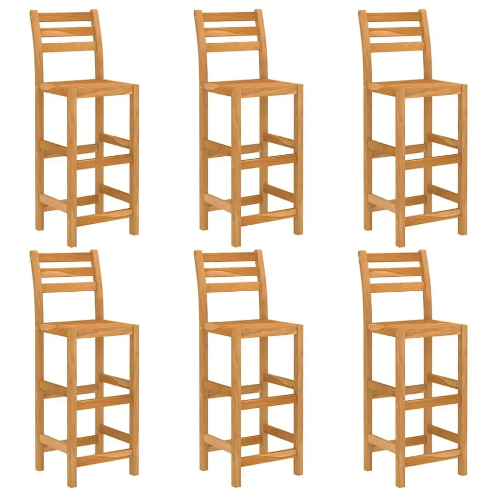 Solid Wood 7 Piece Bar Set for Outdoor Spaces