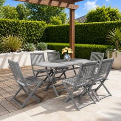 Sturdy 7-Piece Garden Dining Set for Outdoor Use