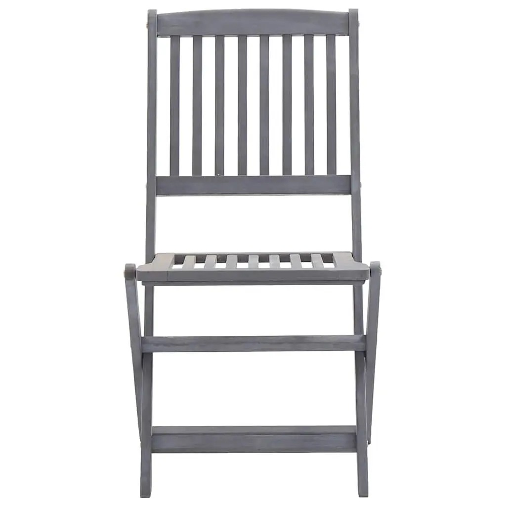 9 Piece Outdoor Dining Set Acacia Wood Grey