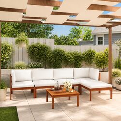 Premium 6 Piece Outdoor Garden Lounge Set with Cushions