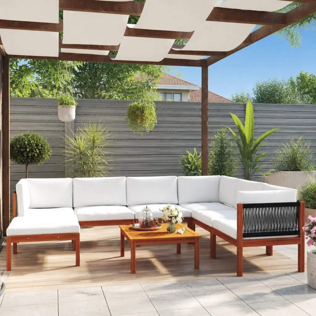 8 Piece Garden Lounge Set with Durable Build