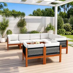 Exceptional 10 Piece Garden Lounge Set with Durable Design