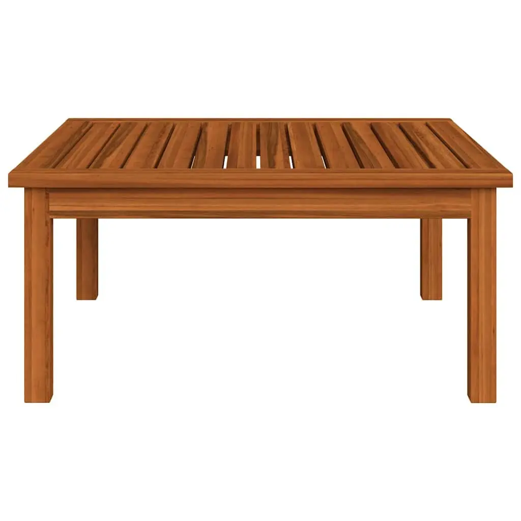 Lounge Set Solid Acacia Wood 4 Piece Outdoor Patio Furniture White Rope Woven