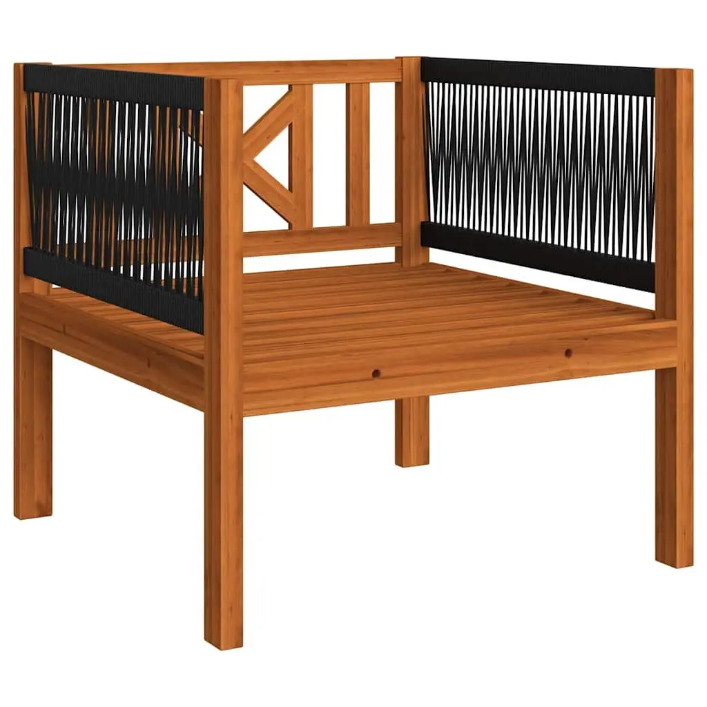 7 Piece Patio Sofa Set with Rope Backrest and Cushions
