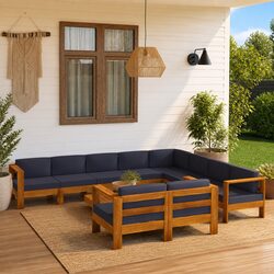 Outdoor 10-Piece Garden Lounge Set with Acacia Wood