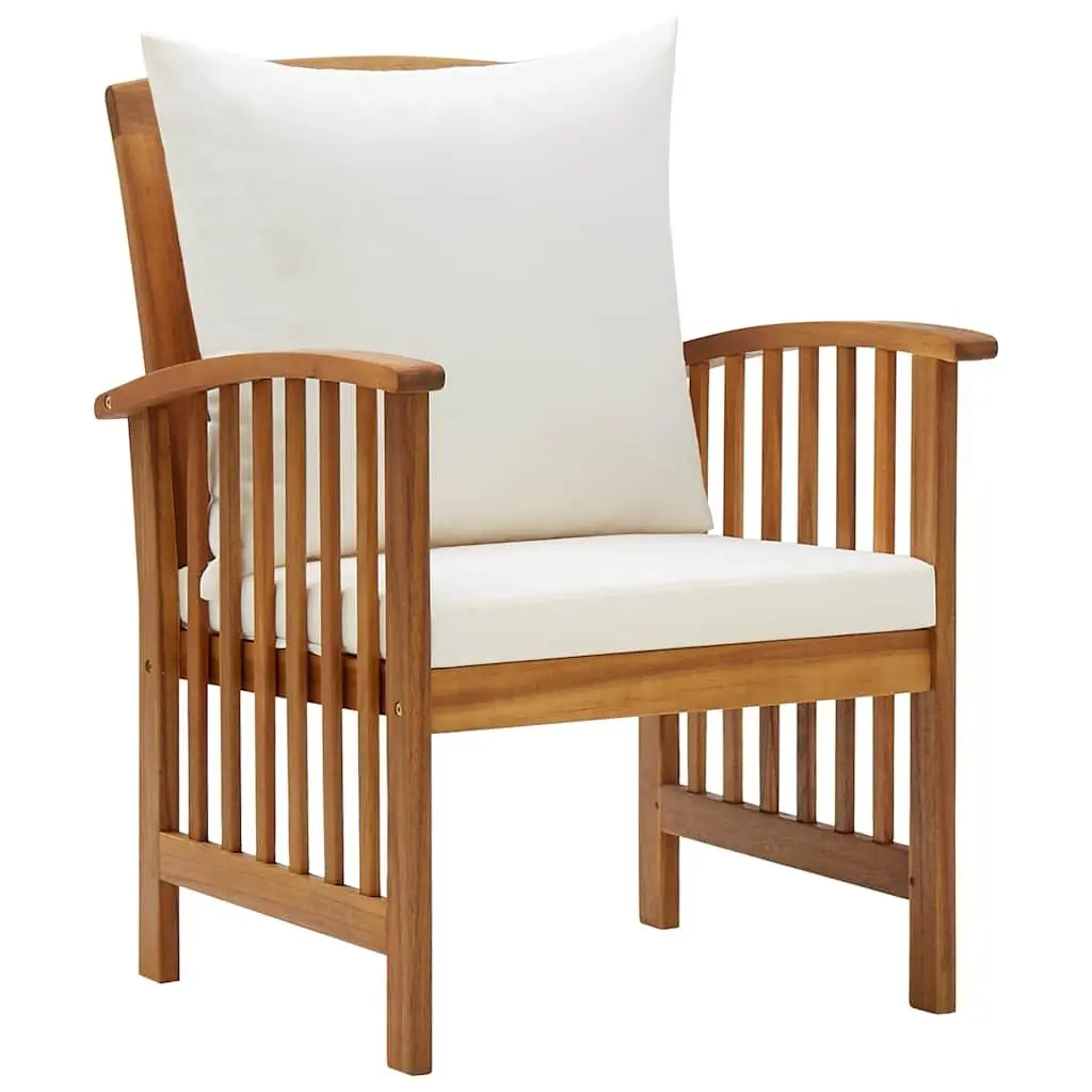 5 Piece Solid Acacia Wood Garden Lounge Set with Cushions