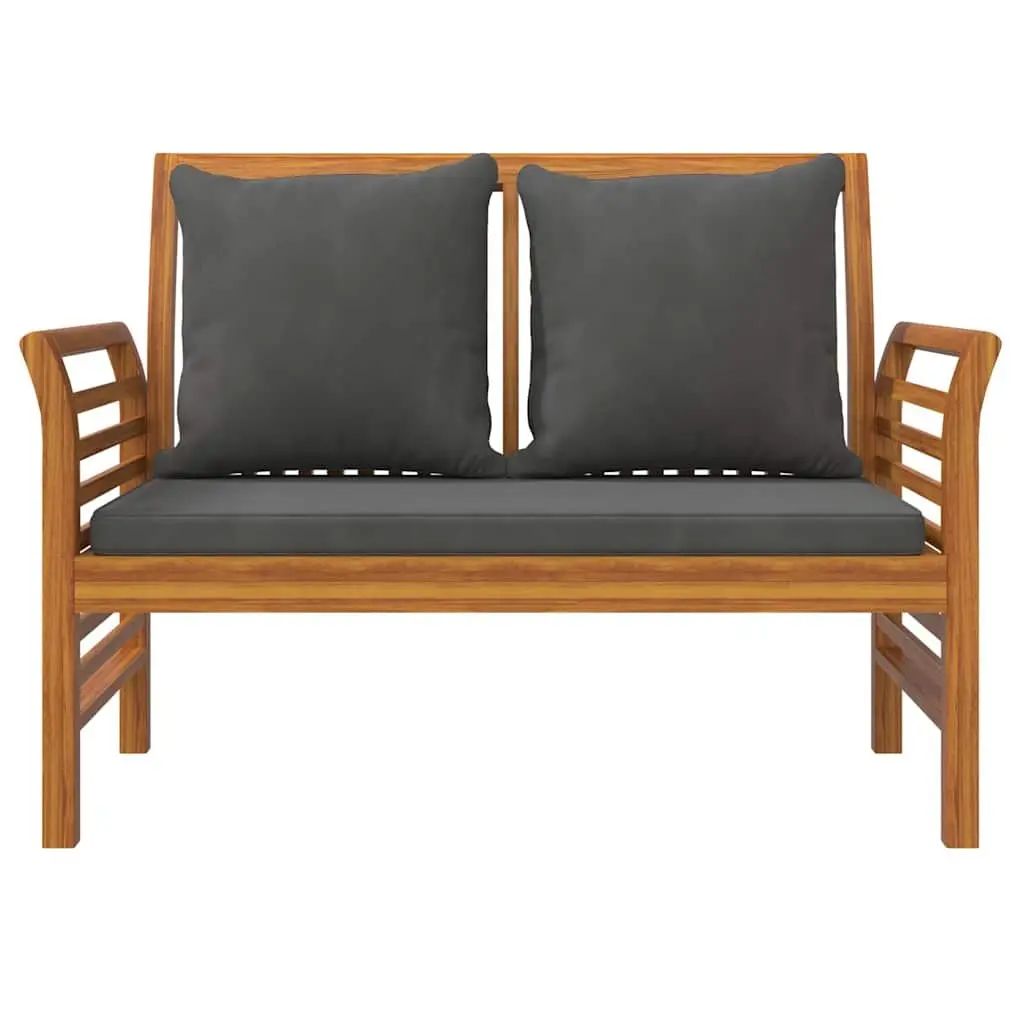 Brown Acacia Wood 5-Piece Garden Lounge Set with Cushions