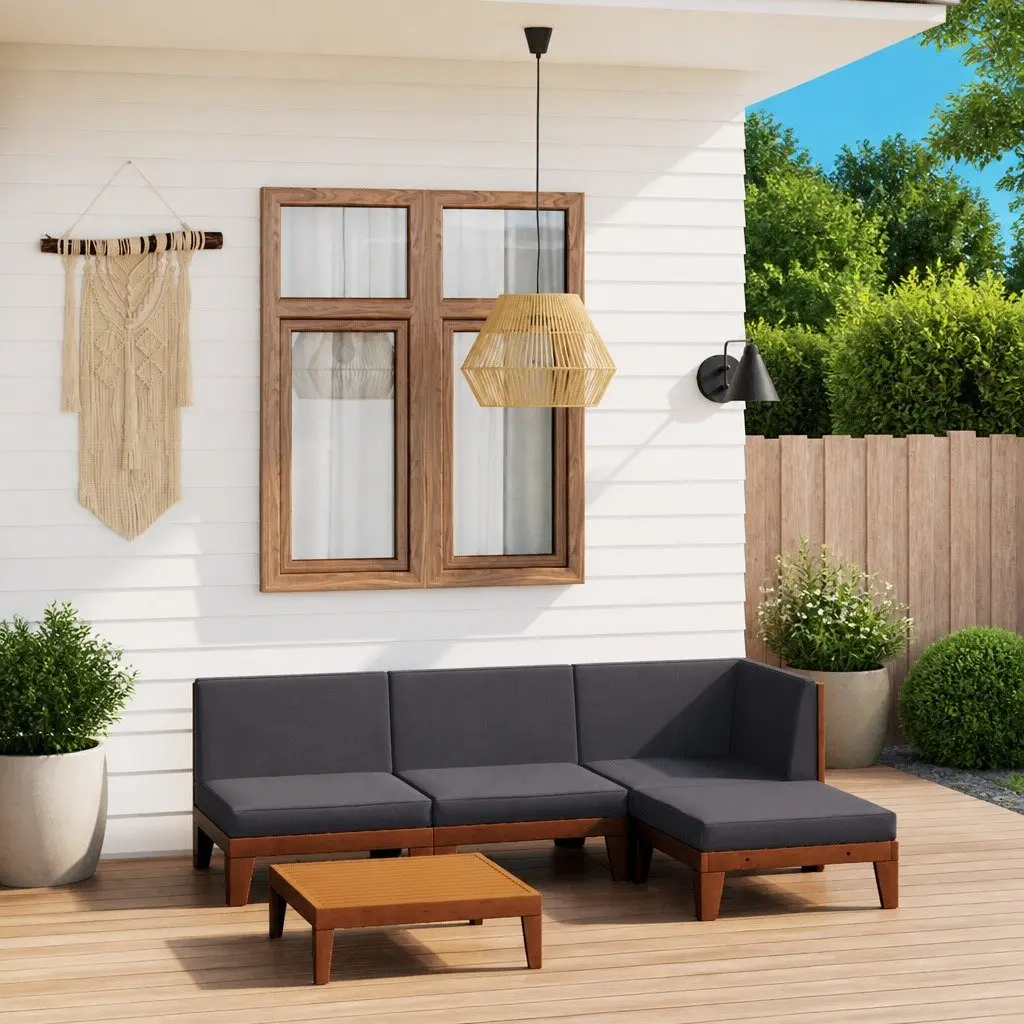 5 Piece Garden Lounge Set in Grey