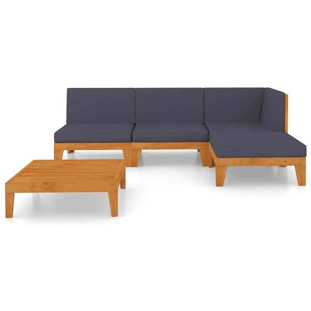 5 Piece Garden Lounge Set in Grey