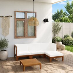 5 Piece Outdoor Garden Lounge Set with Cushions