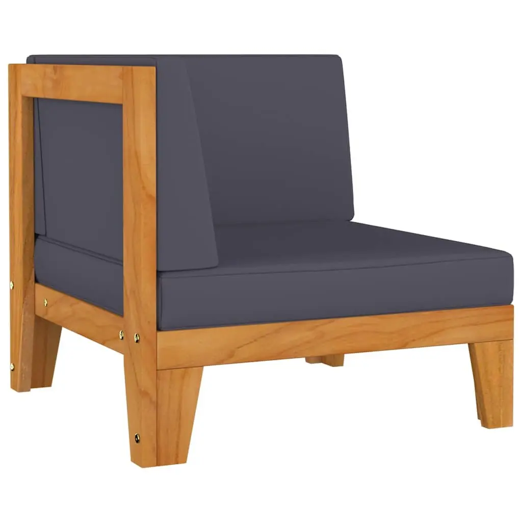 2-Seater Outdoor Sofa with Cushions Solid Acacia Wood Garden Patio Furniture