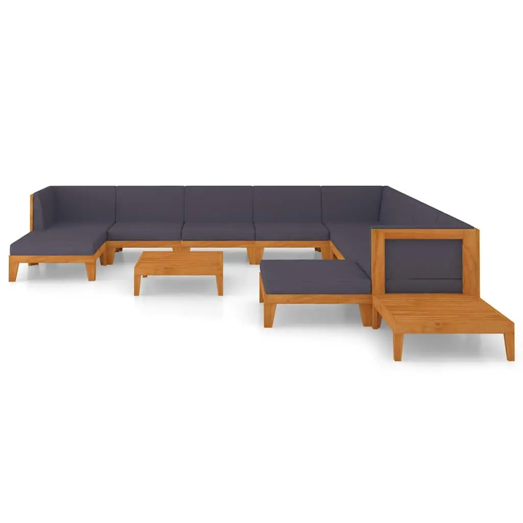 Solid Wood Garden Lounge Set 12 Piece with Cushions